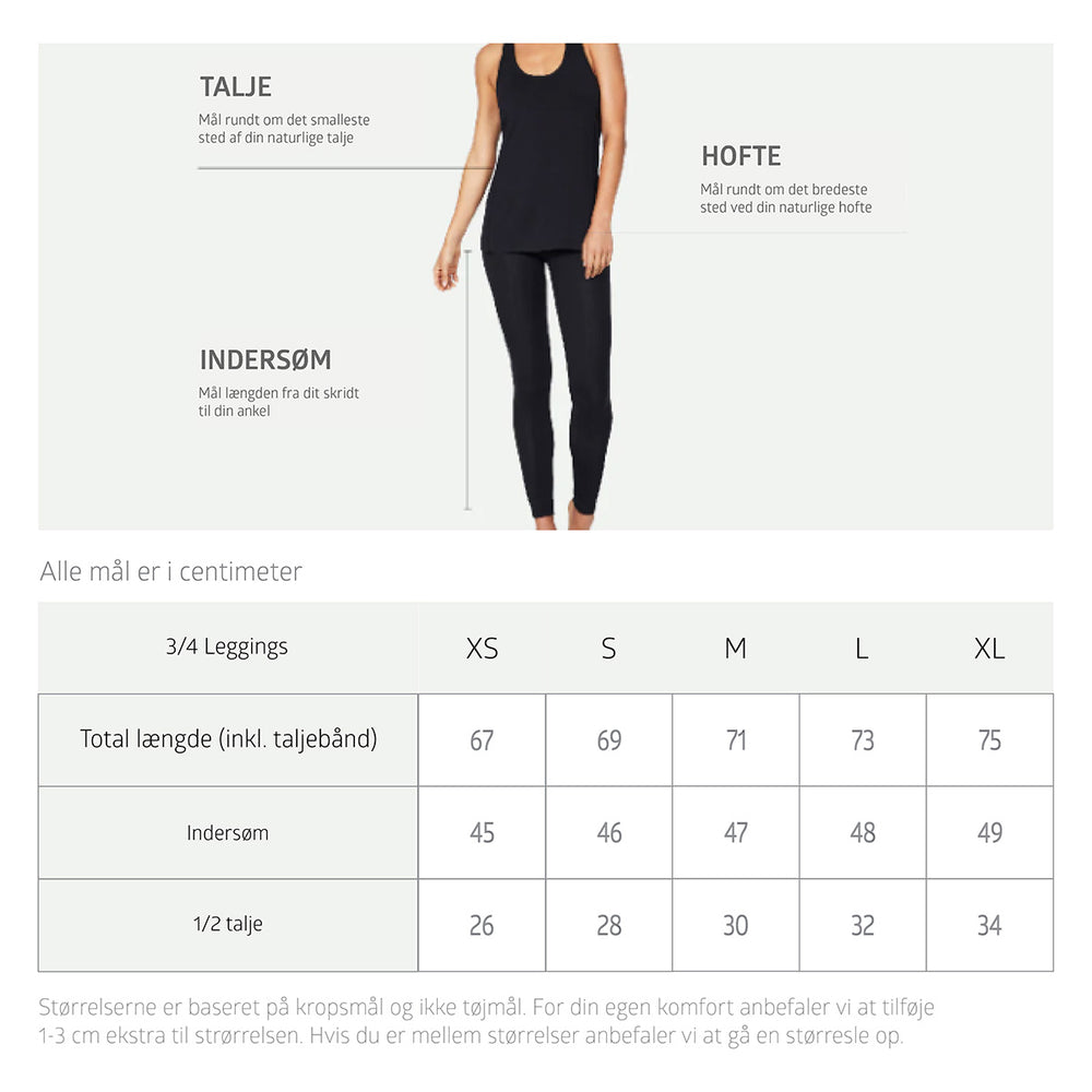 Bambu 3/4 Leggings Svart