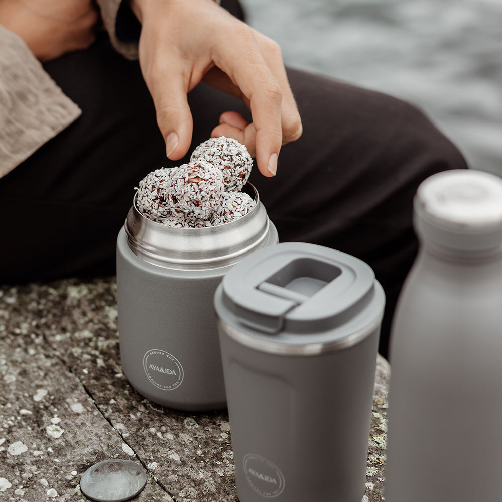 Termosmugg Rostfritt Stål Mörkgrå