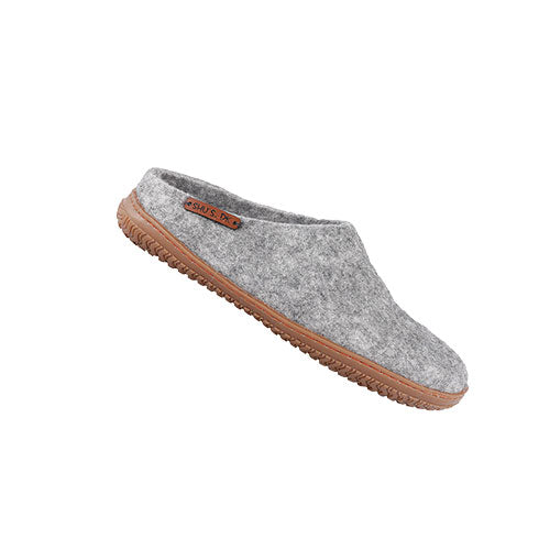 SHU`S hjemmesko med gummi sål - Light Grey 36