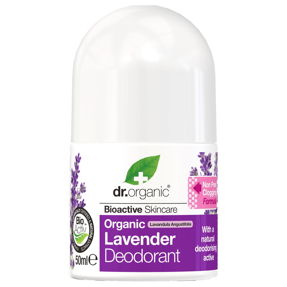 Dr. Organic Deo Roll On Lavender | 50 ml.