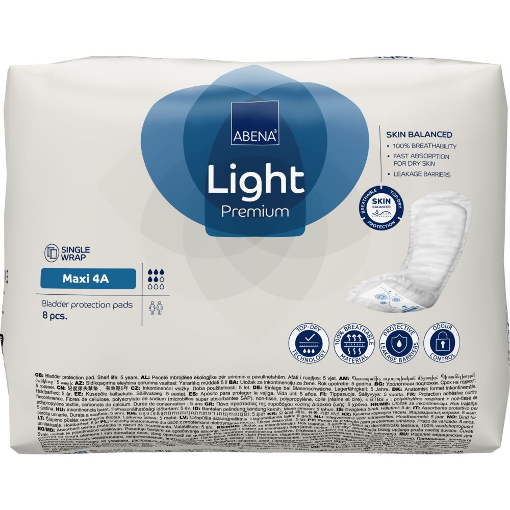 Abena Light Maxi 4A Kroppsformat Inkontinensskydd med tejp Premium | st