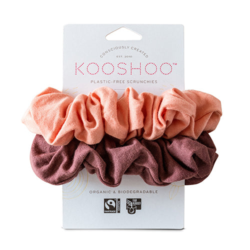 Kooshoo Hår Scrunchie Coral Rose 2 Stk