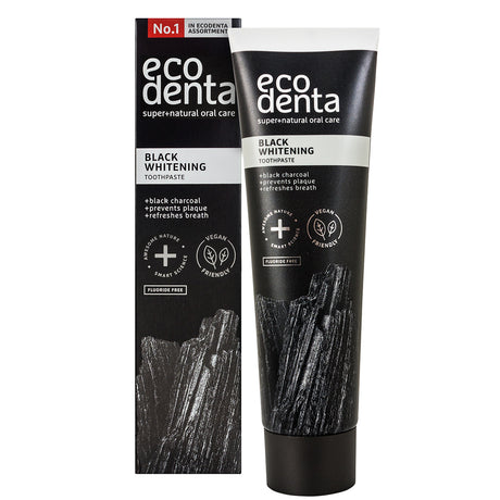Tandkräm med svart kol utan fluor