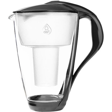 Vannfilter Kanna 2 Liter Glas, Antracitgrå