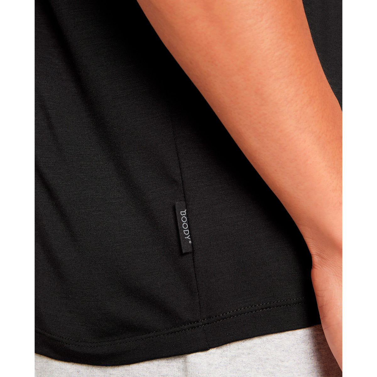 Bambu T-shirt Crewneck Herr Svart