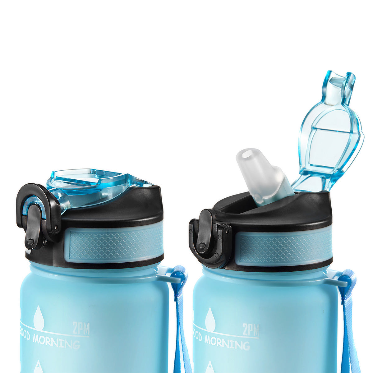 Motivationsflaska 1 Liter Ljusblå