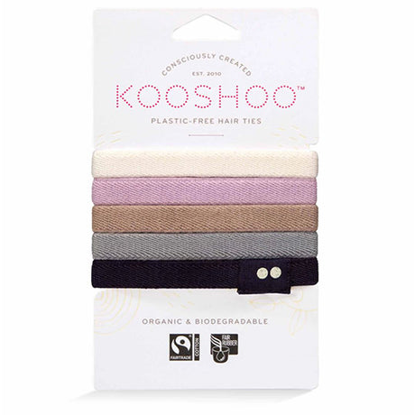 Kooshoo Hårelastikker Silver 5 Stk