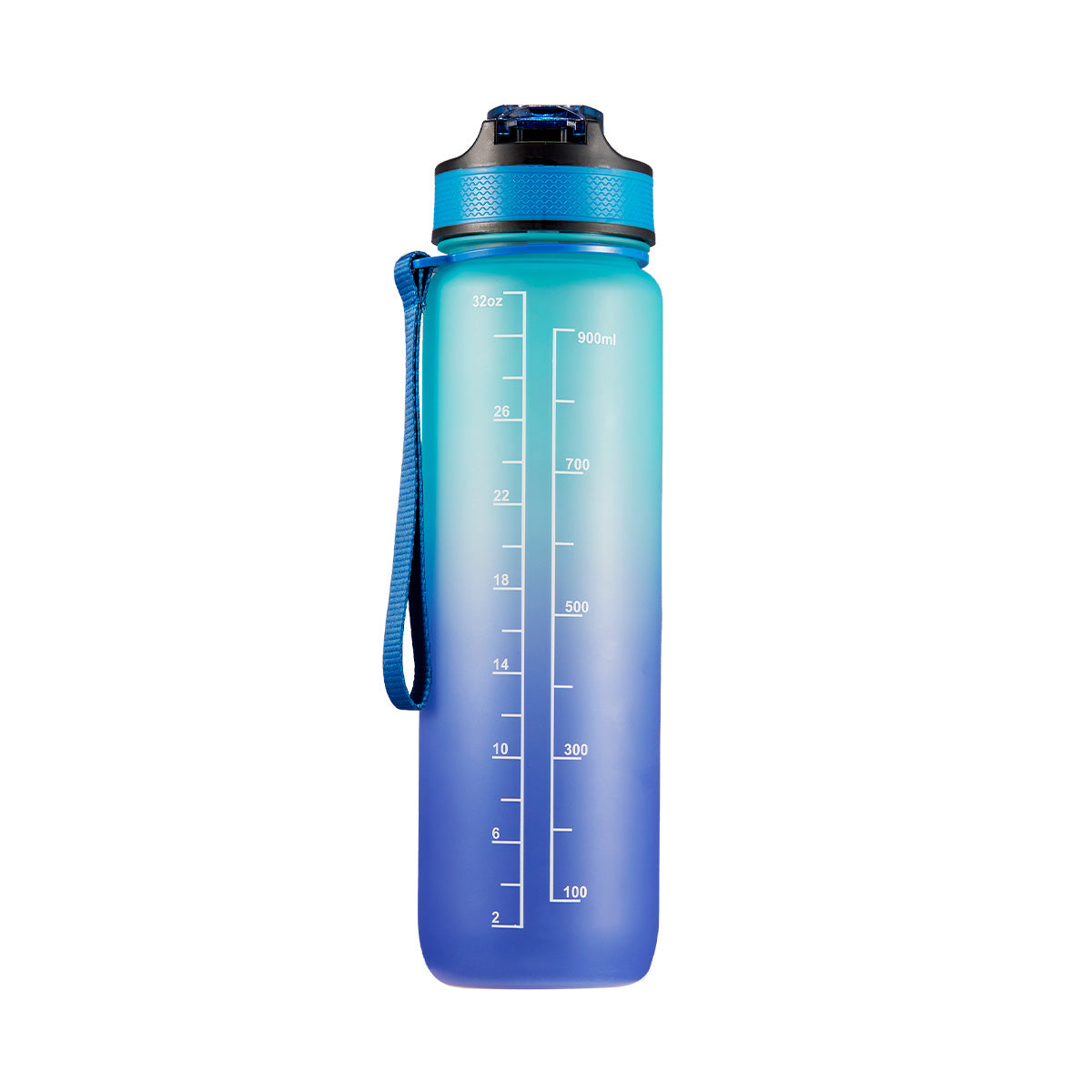 Motivationsflaska 1 Liter Blå/Mörkblå