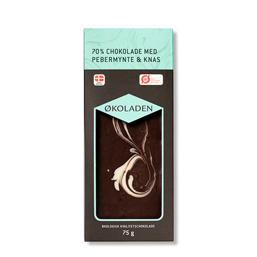 Choklad pepparmint/knäck EKO 70%