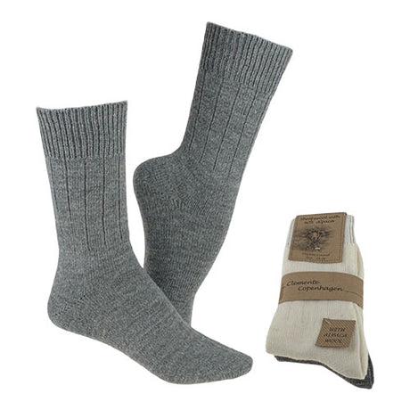 Strømper hvid & grå str. 35/38 2-pak