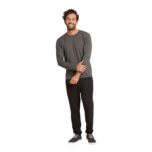 Men´s Long Sleeve Crew T-shirt Dark Marl str. M