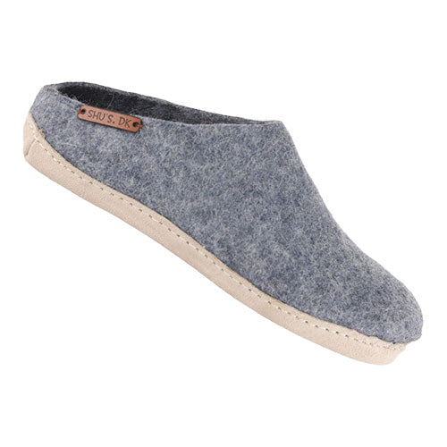 SHU`S hjemmesko med læder sål - Denim 37