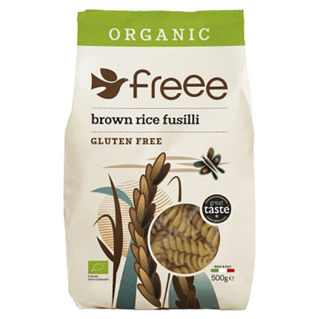 Brunt Ris Fusilli Skruvar Glutenfri Doves EKO