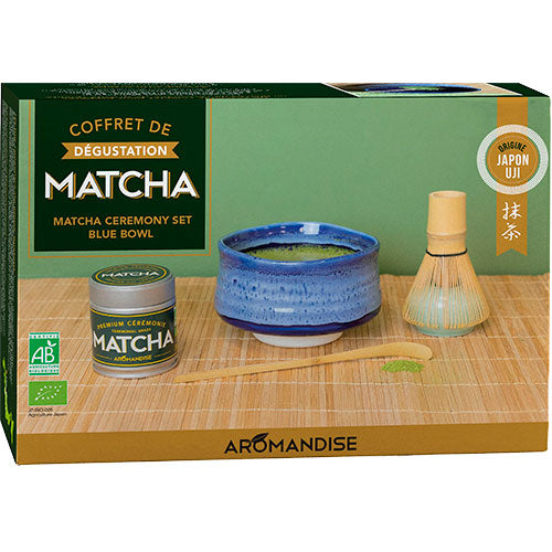 Aromandise Matcha teceremoniset (skål, matcha, sked, visp) EKO