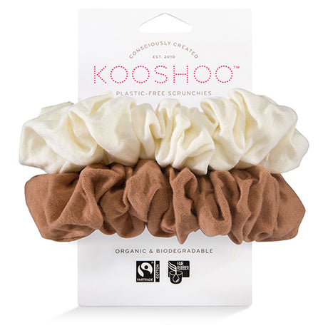 Kooshoo Hår Scrunchie Cappuccino Plastikfri 2 Stk