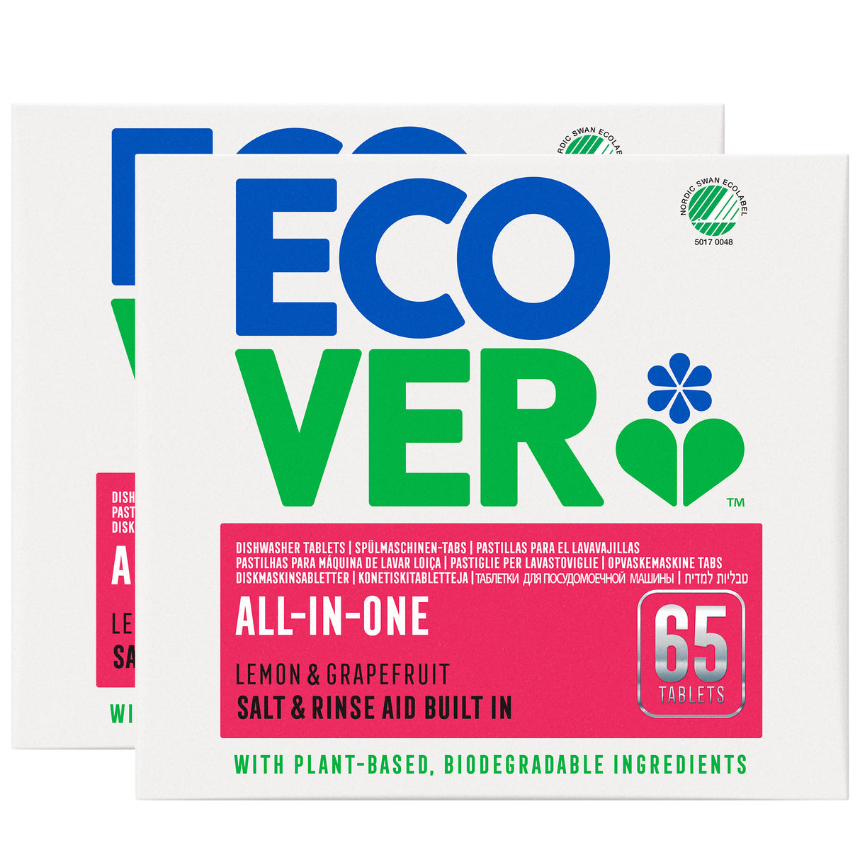 Ecover All In One Diskmaskinstabletter | 2 x 65 Tabletter
