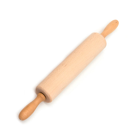 Bakrulle Med Metallaxel 40cm Bokträ