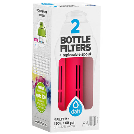 Refill 2 st Filter + Munstycke För Fllterflaska, Röd