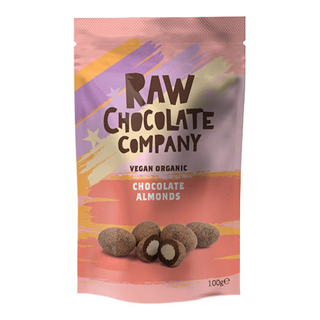 Mandlar med rå choklad Ø