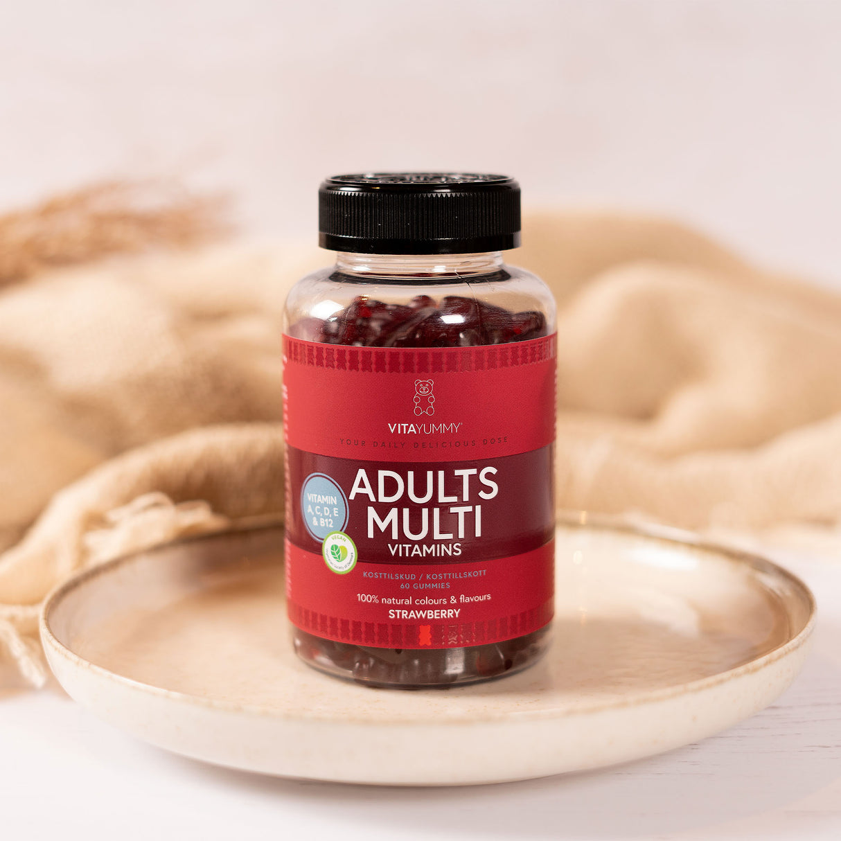 VitaYummy Adults Multi Strawberry | 60 vingummin
