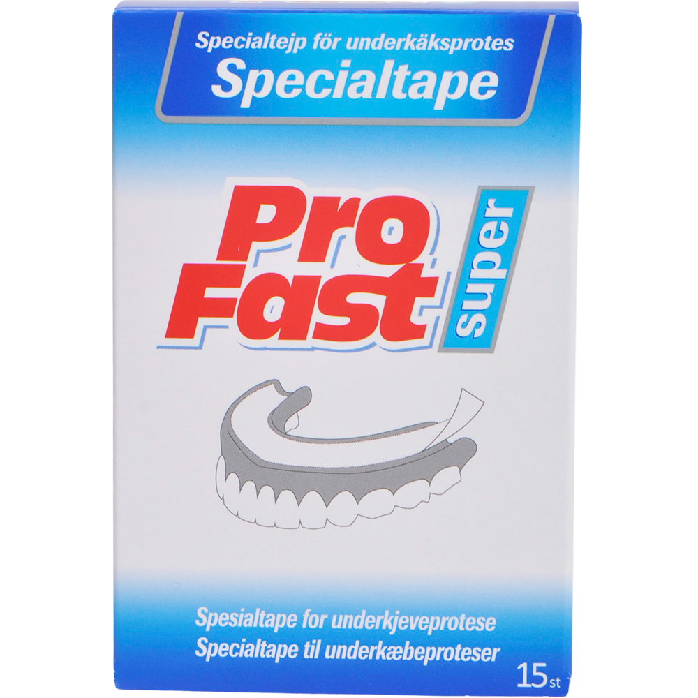 Specialtejp Underkäksproteser