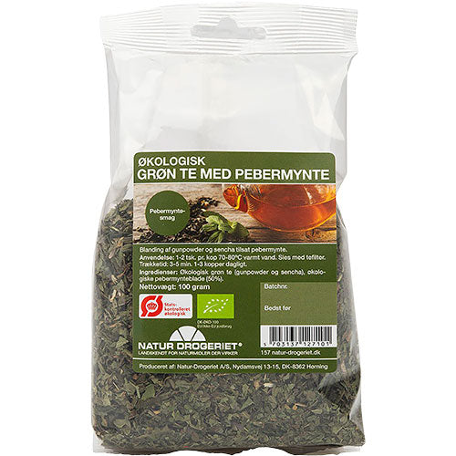 Te-Serien grönt te med pepparmynta Ø | 100 gr