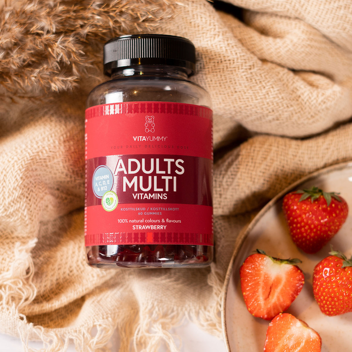 VitaYummy Adults Multi Strawberry | 60 vingummin
