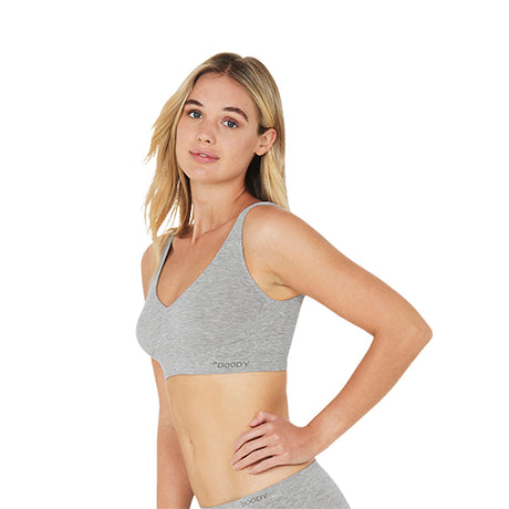 Shaper Crop Bra lysegrå str. S