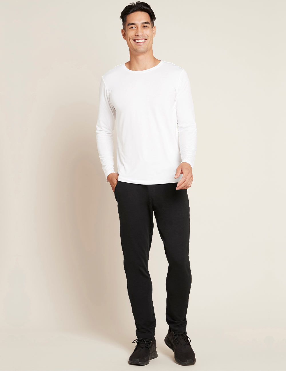 Bambu T-shirt Herr långärmad vit