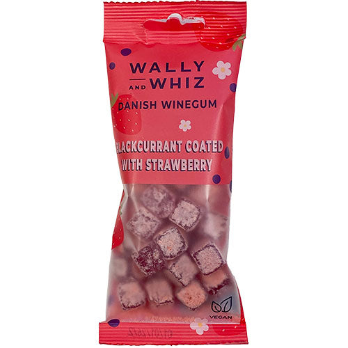 Wally and Whiz Vingummi Svarta vinbär med Jordgubbar | 56 g