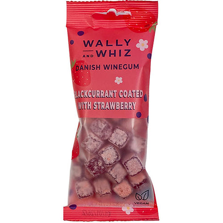 Wally and Whiz Vingummi Svarta vinbär med Jordgubbar | 56 g