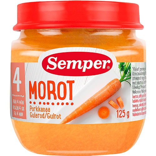 Morotspuré från 4 mån.