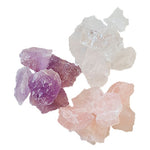Golden Triangle Krystalpakke Rosakvarts, Ametyst & Bjergkrystal | 600 g