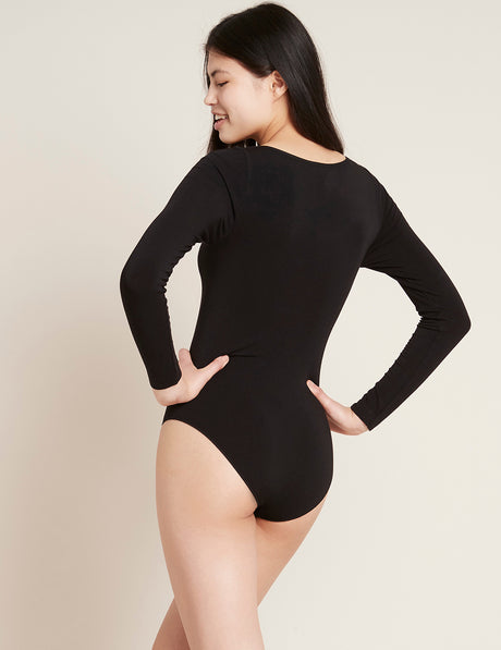 Bambu Bodystocking Långärmad Svart