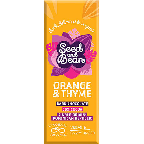 Mörk Choklad 58% Söt Apelsin & Timjan EKO