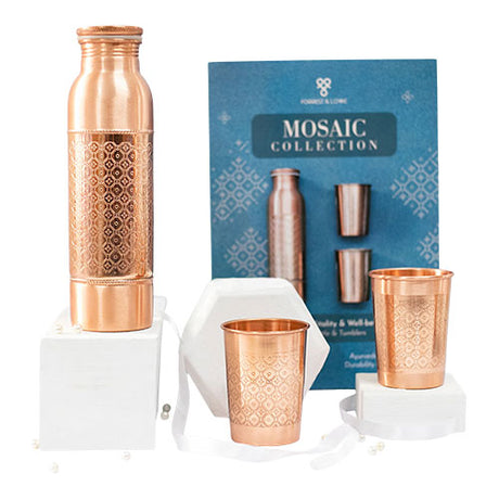 Kopparpresentset Mosaic (1x900 ml+2x300 ml) 