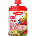 Semper Gröt med äpple, hallon, banan, blåbär från 6 mån. | 120 g
