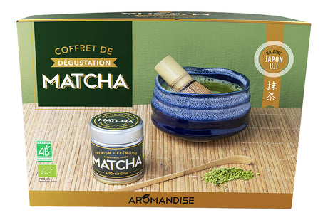 Matcha teceremoniset (skål, matcha, sked, visp) EKO