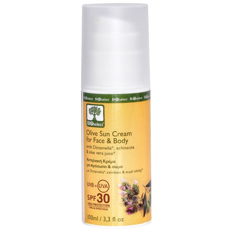 Bioselect Olive Sun Cream For Face & Body Spf 30