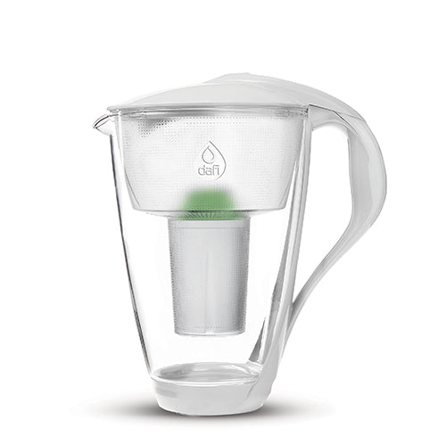 Vannfilter Kanne 2,0l Glas, Vit + 1 Filter