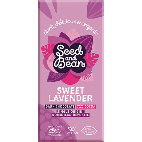 Seedandbean Mörk Choklad 72% Med Lavendel Eko