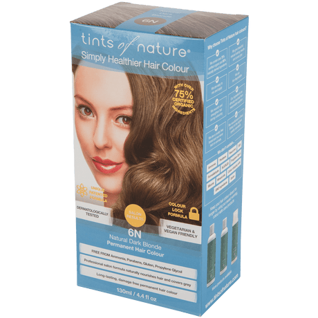 Tints of Nature Permanent Hårfärg | Naturlig Mörk Blond 6N