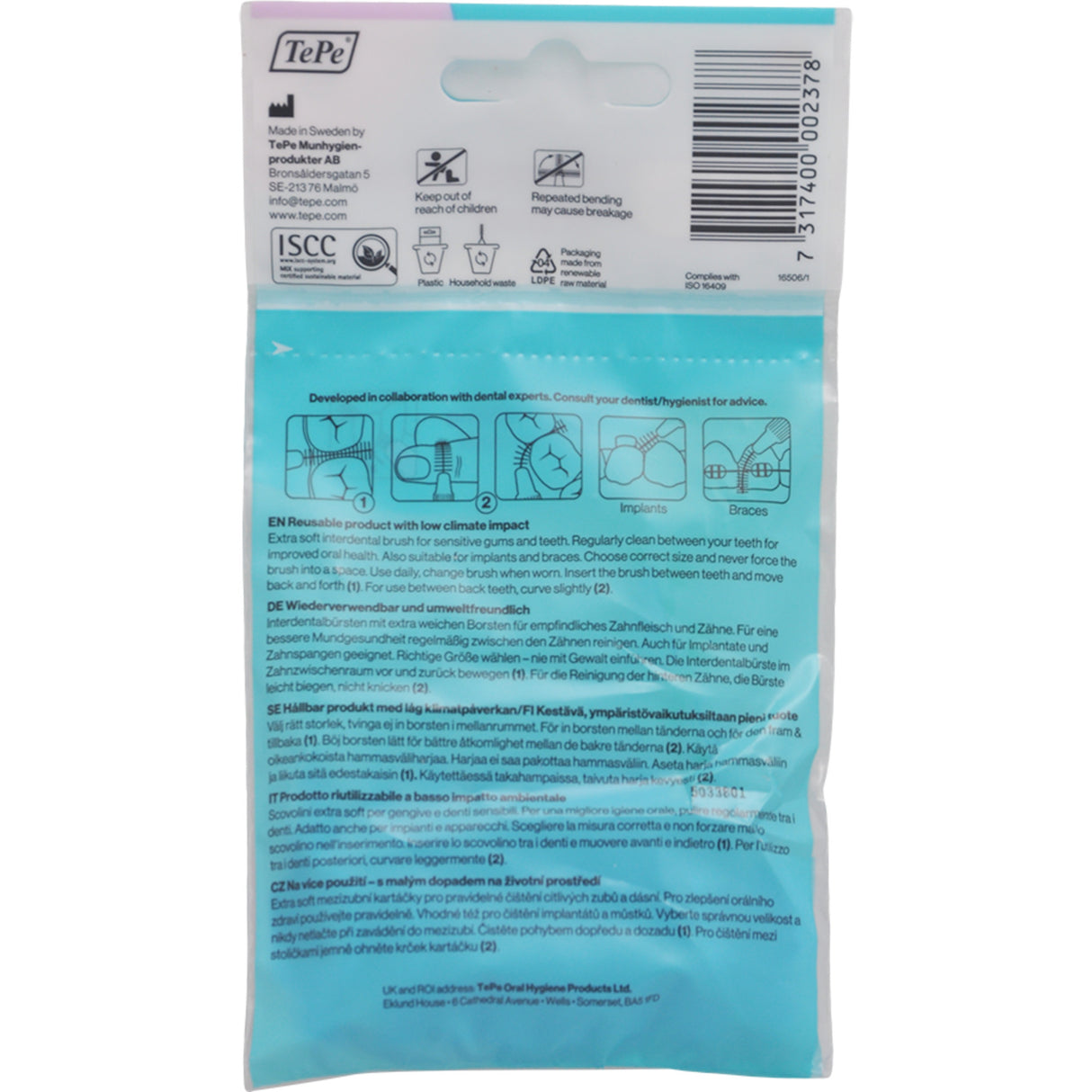 Mellanrumsborste X-Soft Lila 1,1 mm