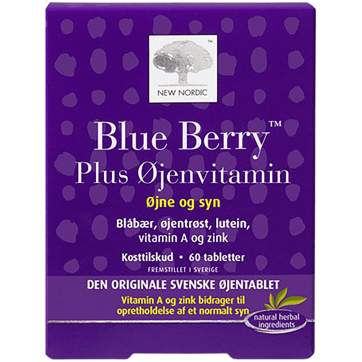 New Nordic Blueberry Plus Ögonvitamin | 60 tabletter