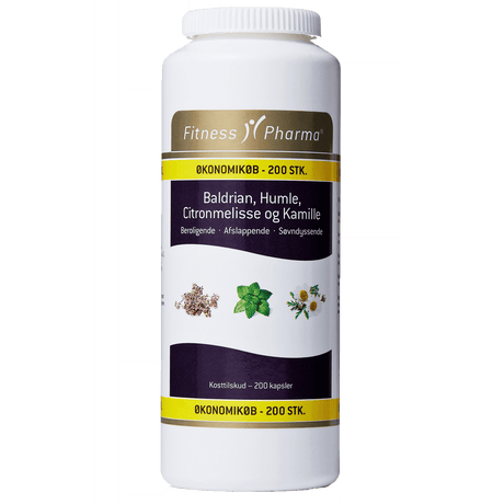 Fitness Pharma Baldrian med humle & citron | 200 kapslar