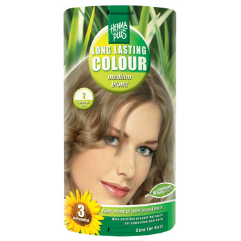 Henna Hårfärg Plus 7 Medium Blond Long Lasting Colour