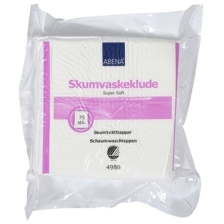 Skumtvättlappar, 19x19cm x 2,8mm, super soft, engångs