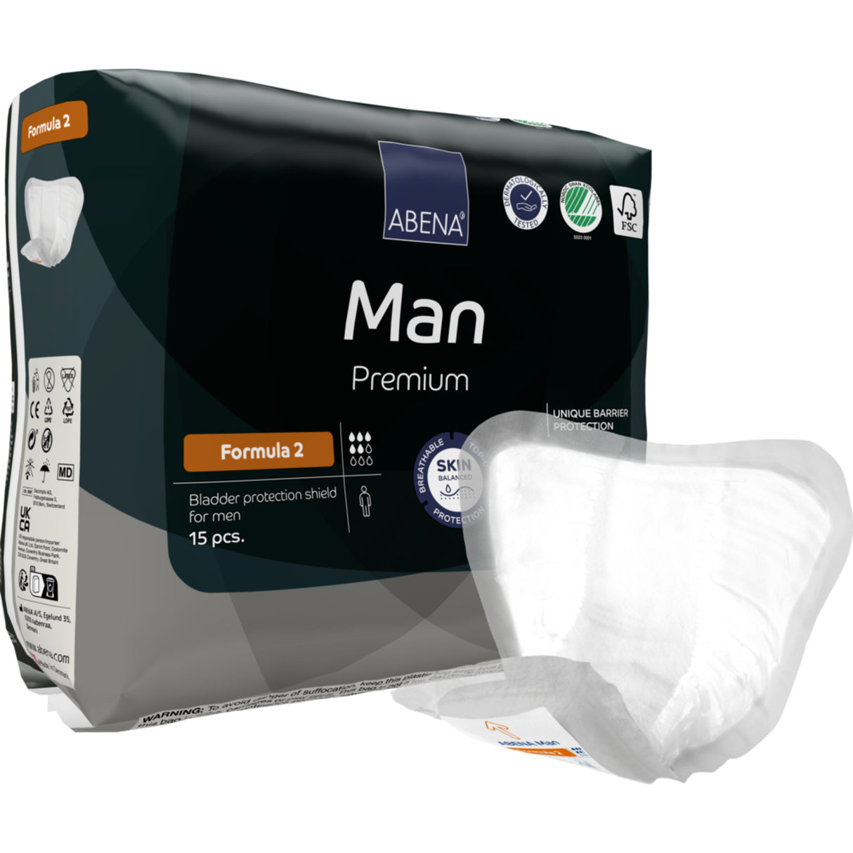 Man Formula 2 för män, Inkontinensskydd med tejp, Premium