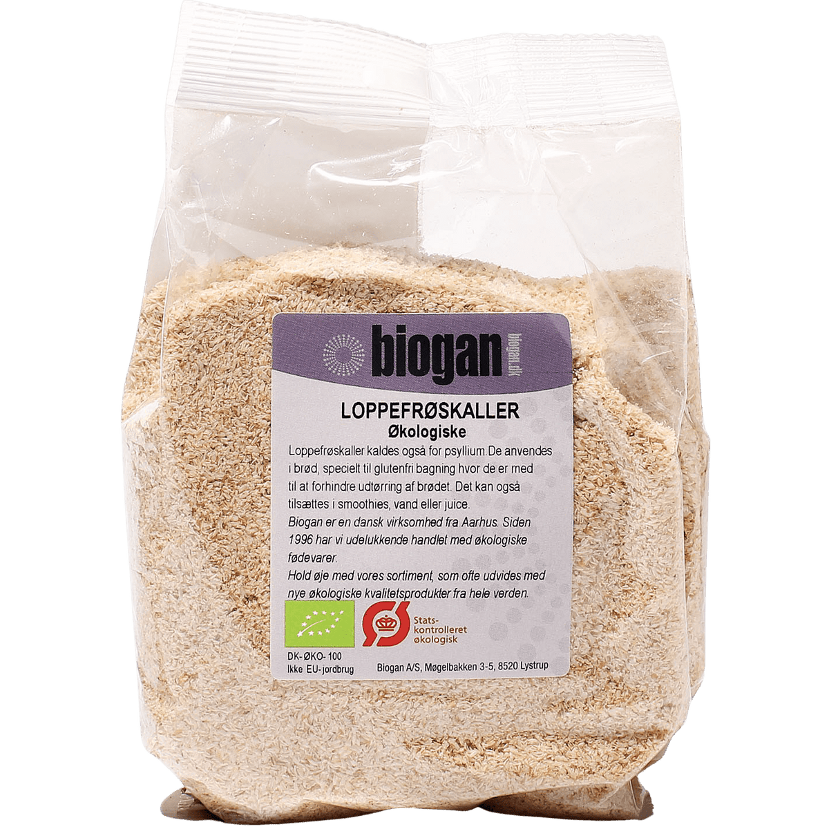 Biogan Loppfröskal Psyllium Ekologisk Glutenfri | 200 g