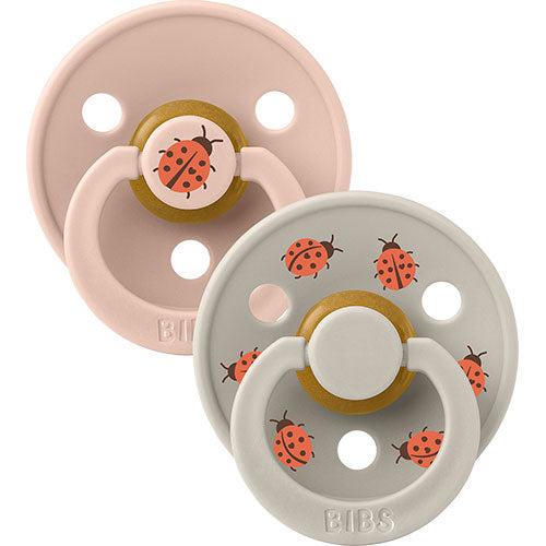 BIBS Colour Size 2, 2 Pack Ladybug Blush/Sand